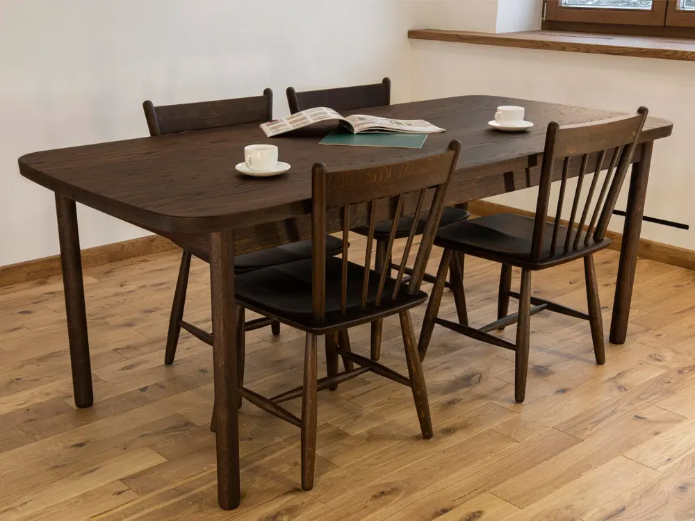 Стол чёрный Вита обеденный 1600