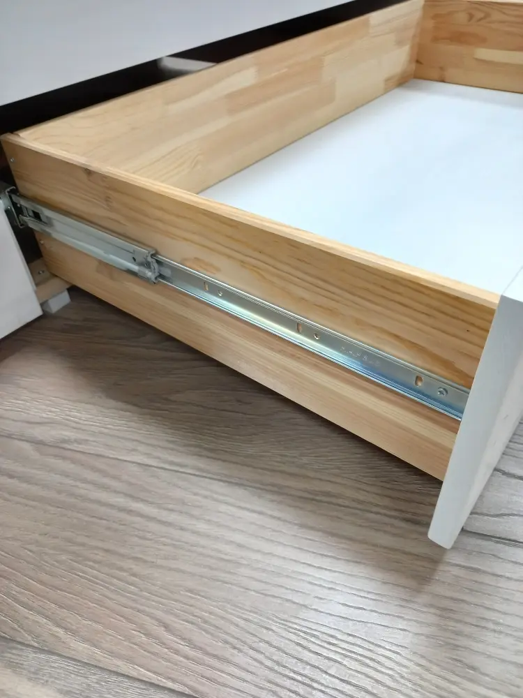 Кровать диван массив сосны Бейли 900х2000 с ящиками белый воск