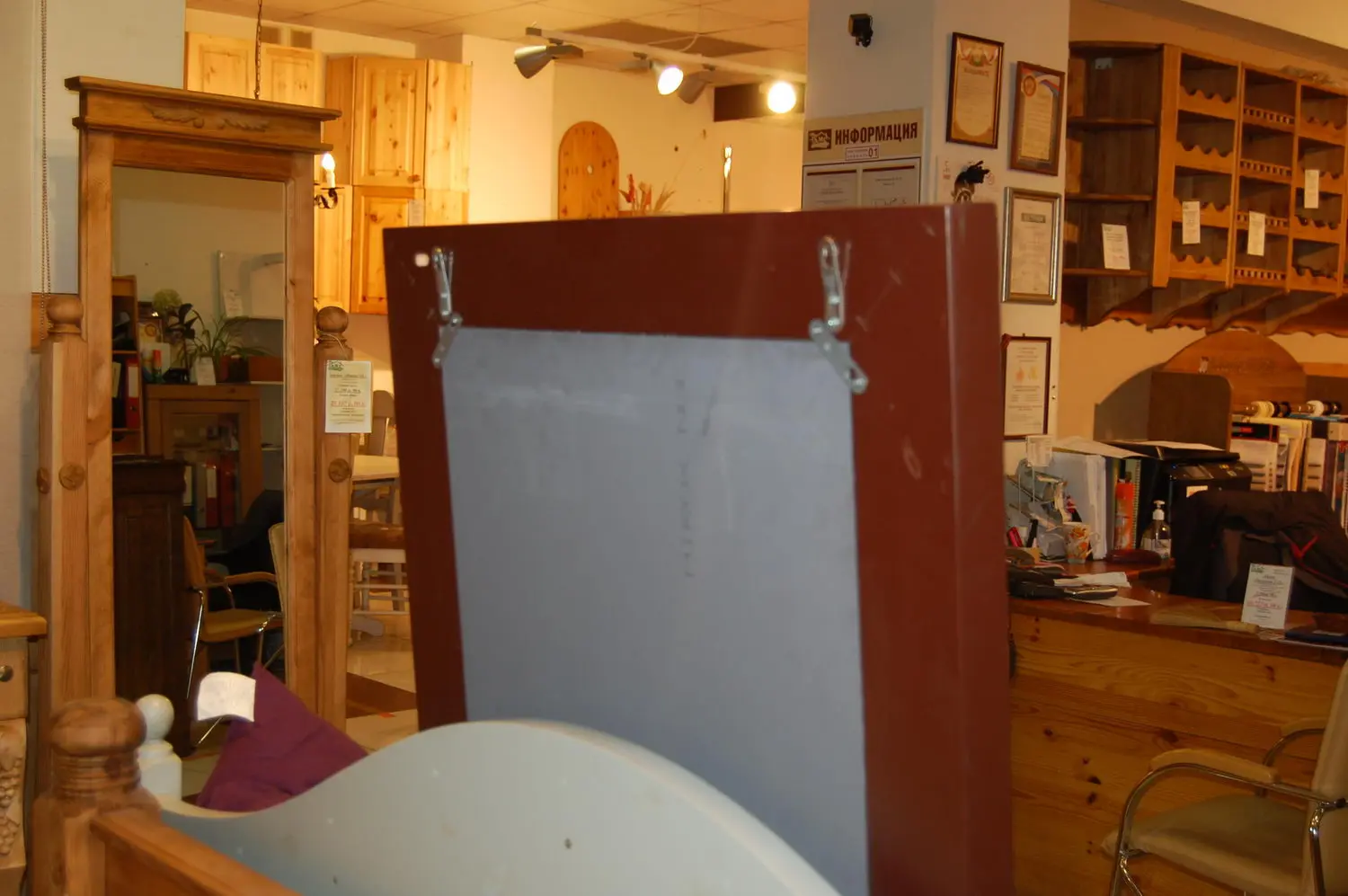 Зеркало Валенсия 2-43 сосна