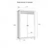 (5.1.3) Шкаф для одежды массив дуба "Фокстрот" 22C (дуб натуральный/бетон/дуб натуральный)