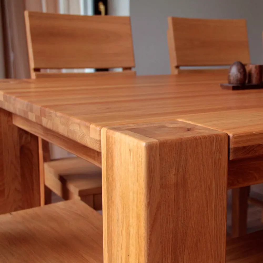 Стол обеденный из массива дуба Аляска 1600 (нога 90) "SR"