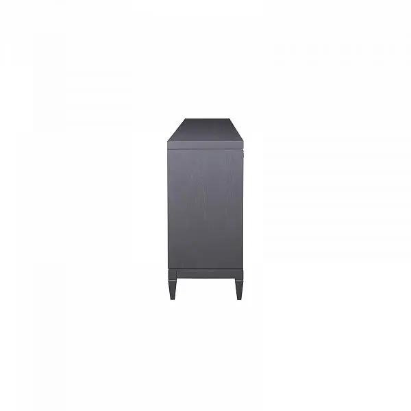 Комод чёрный из дуба Фокстрот 440A рельеф (бетон-дуб натуральный)