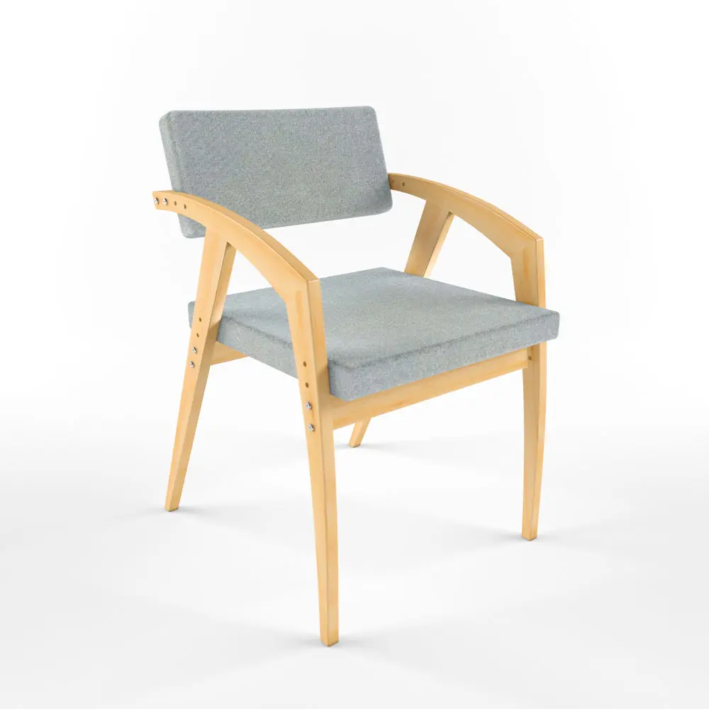 Стул массив березы Rabbit Wood Бруно рогожка Серый