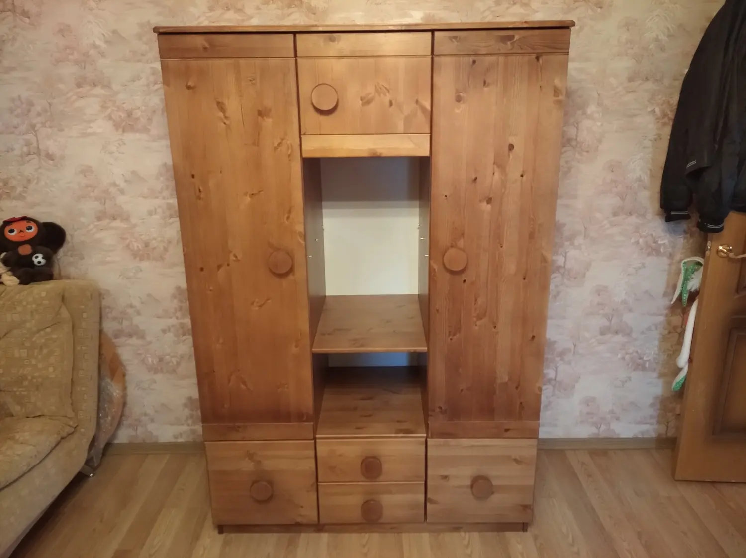 Шкаф с 4 ящиками детский массив сосны ТК №1 3-ств.