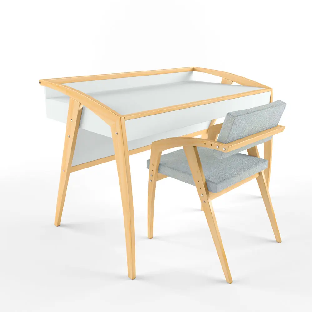 Стул массив березы Rabbit Wood Бруно рогожка Серый