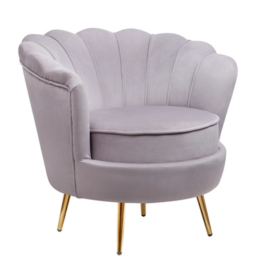 Низкое кресло ракушка Pearl Grey