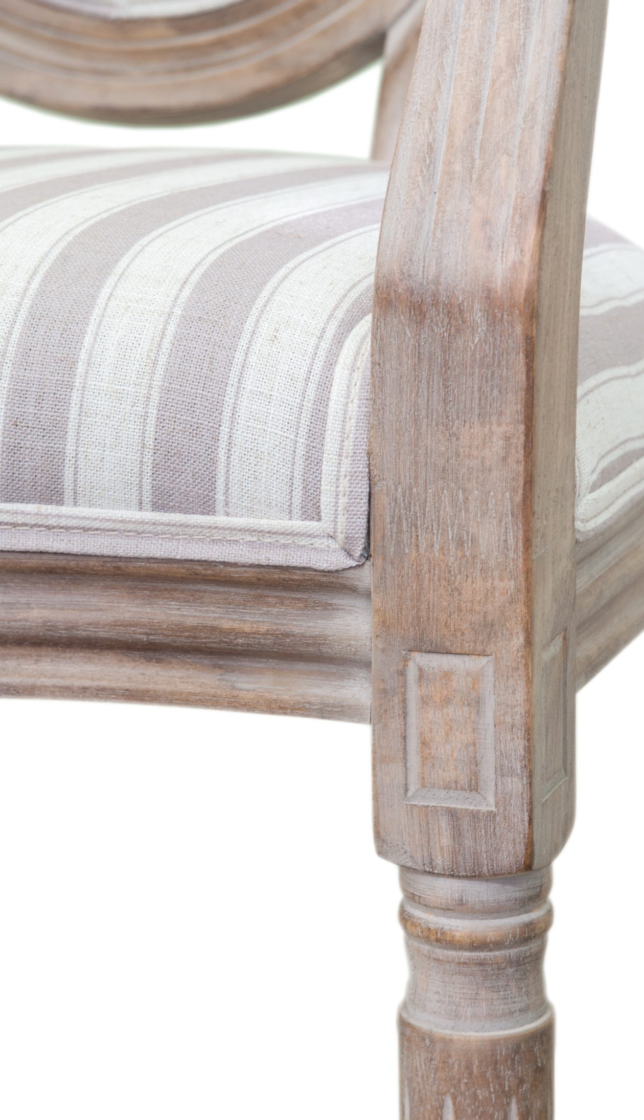 Мягкий стул с подлокотниками Volker Arm Pinstripe