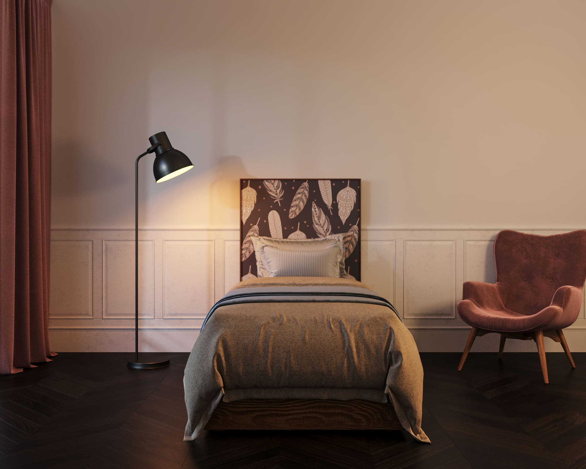 Кровать из дерева "Berber" 900х2000