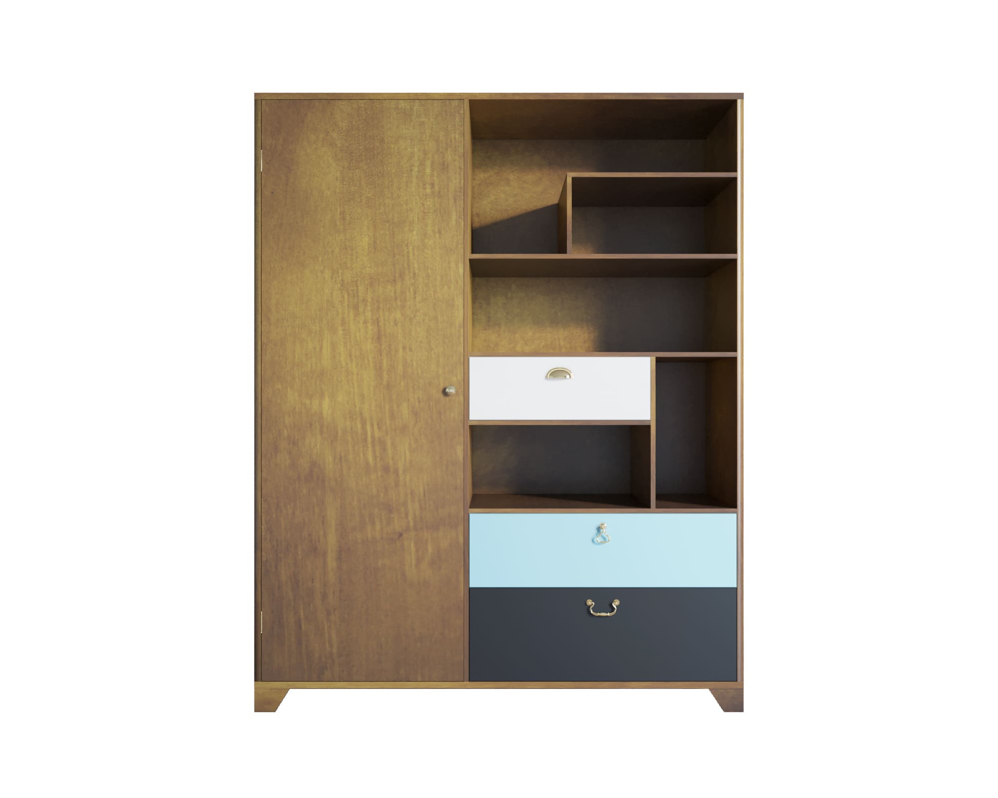 Шкаф-стеллаж с 3 ящиками "Aquarelle"