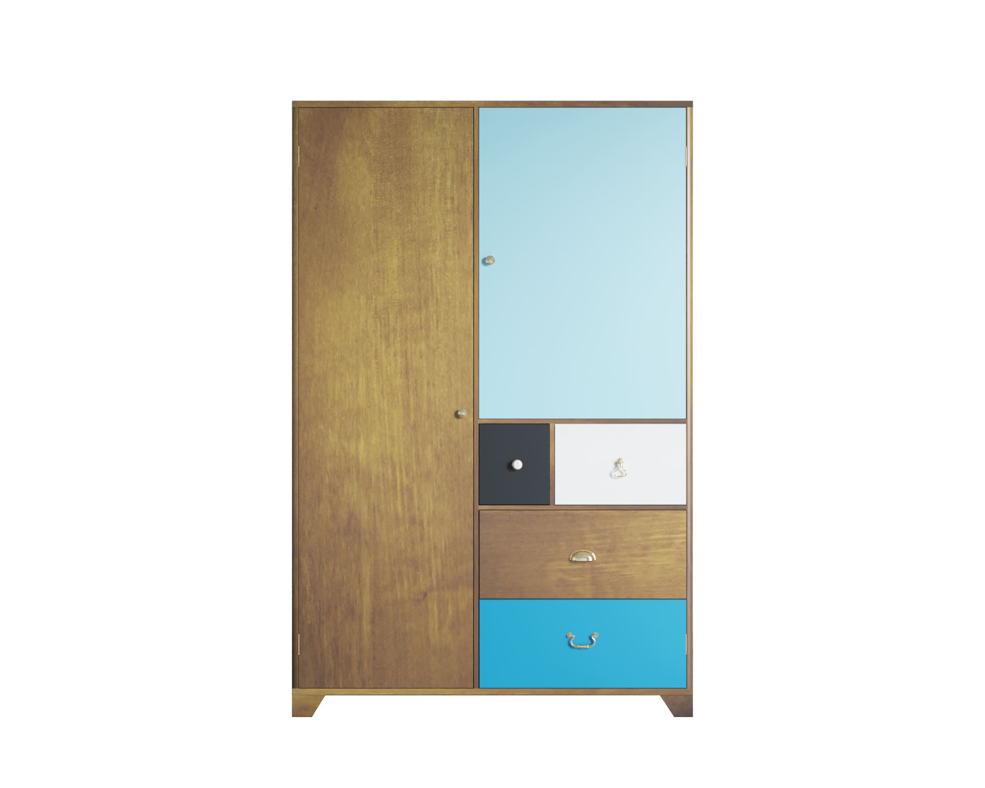 Шкаф с 4 ящиками 2 створчатый "Aquarelle"