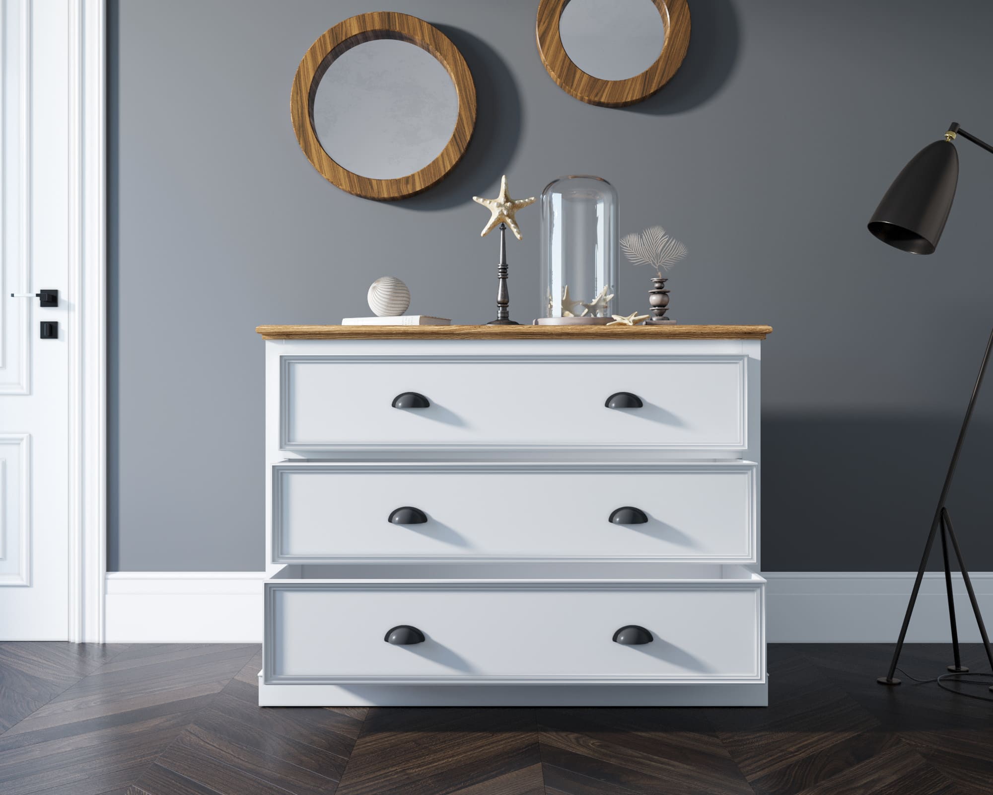 Комод из дерева "Palermo" с тремя ящиками