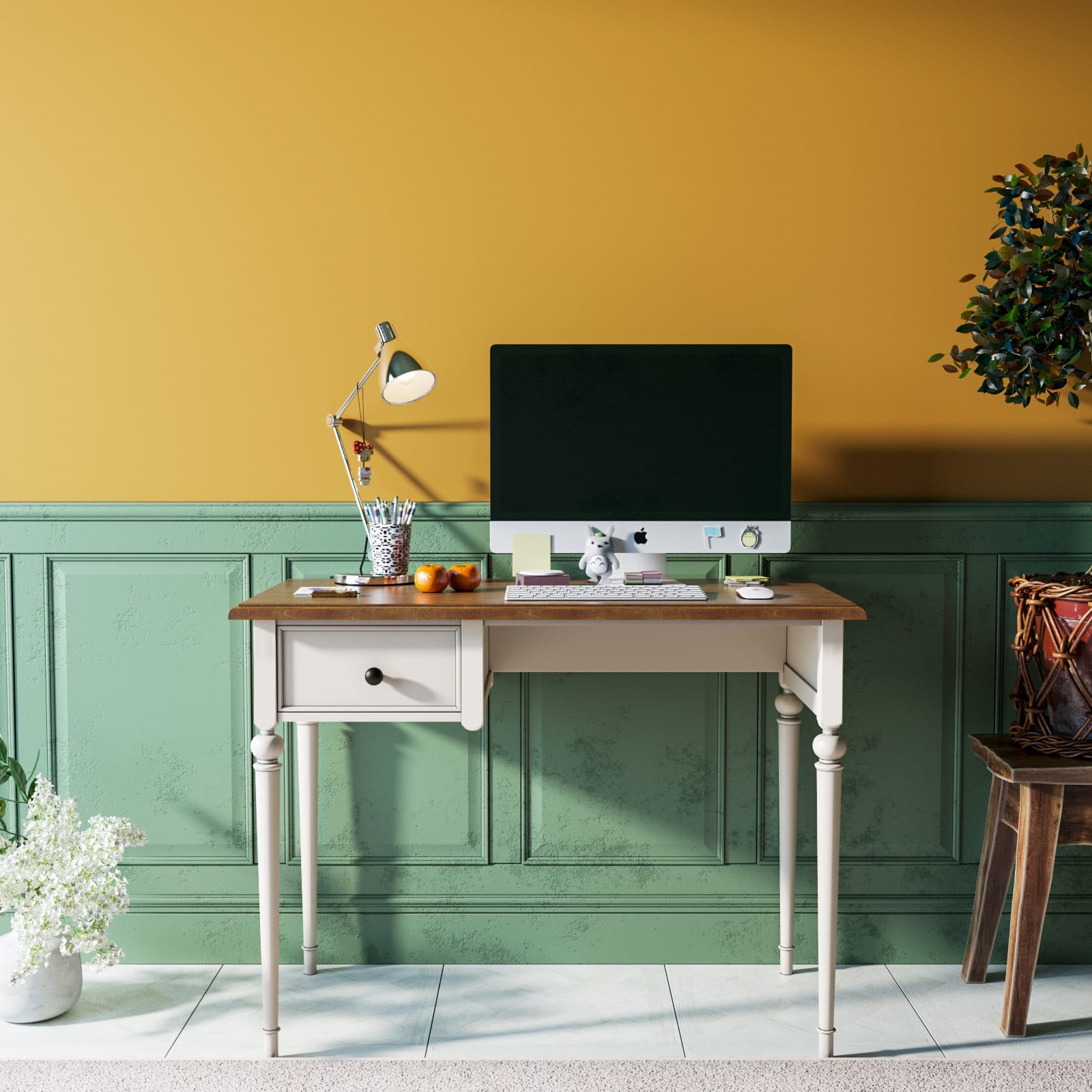 Рабочий стол с ящиком из березы "Odri" малый