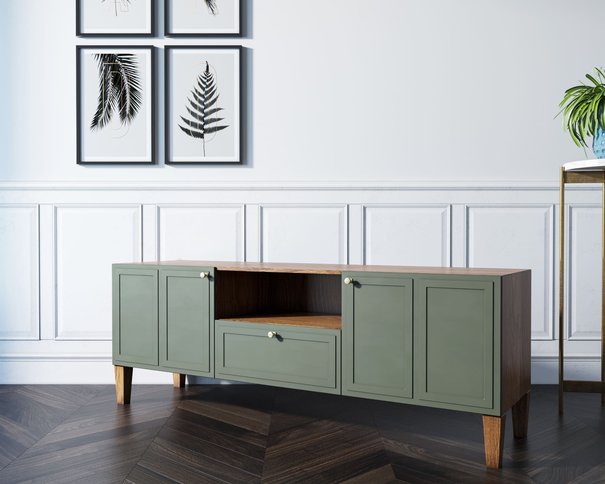 Комод под TV с 1 ящиком массив ясеня "Andersen"