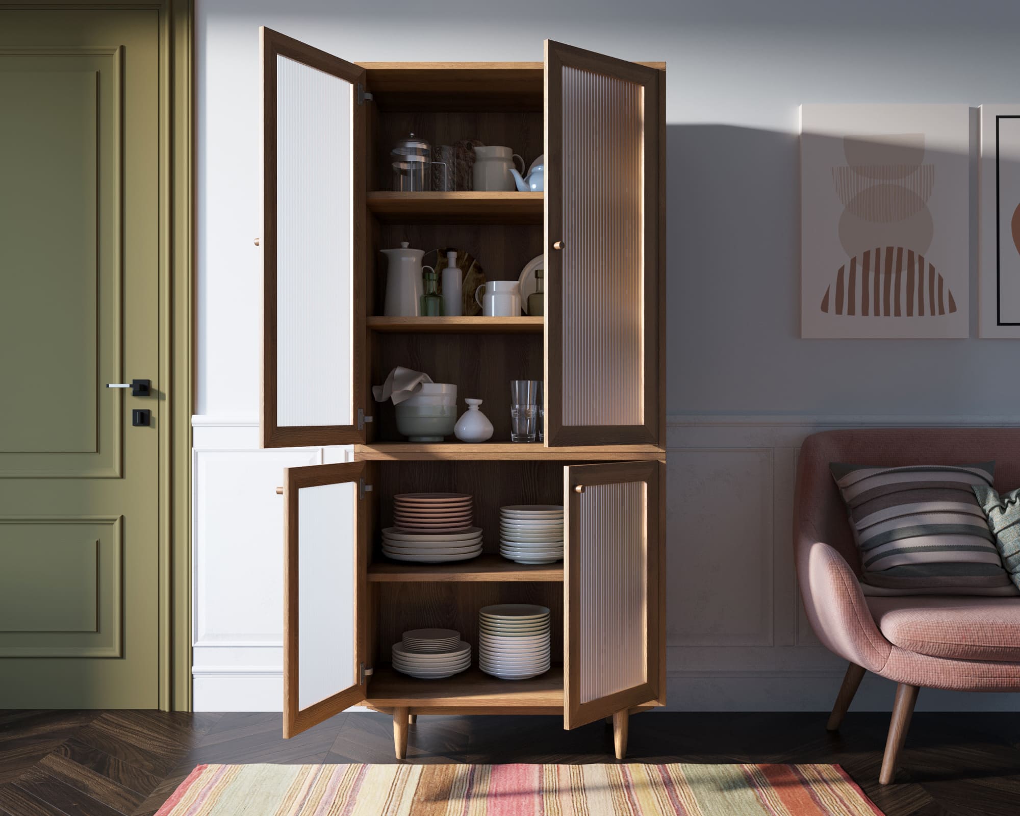 Шкаф массив сосны комби "Smart" module 02-03