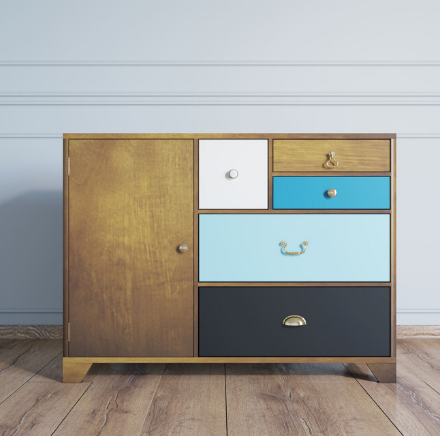 Комод малый с 5 ящиками массив берёзы «Aquarelle»