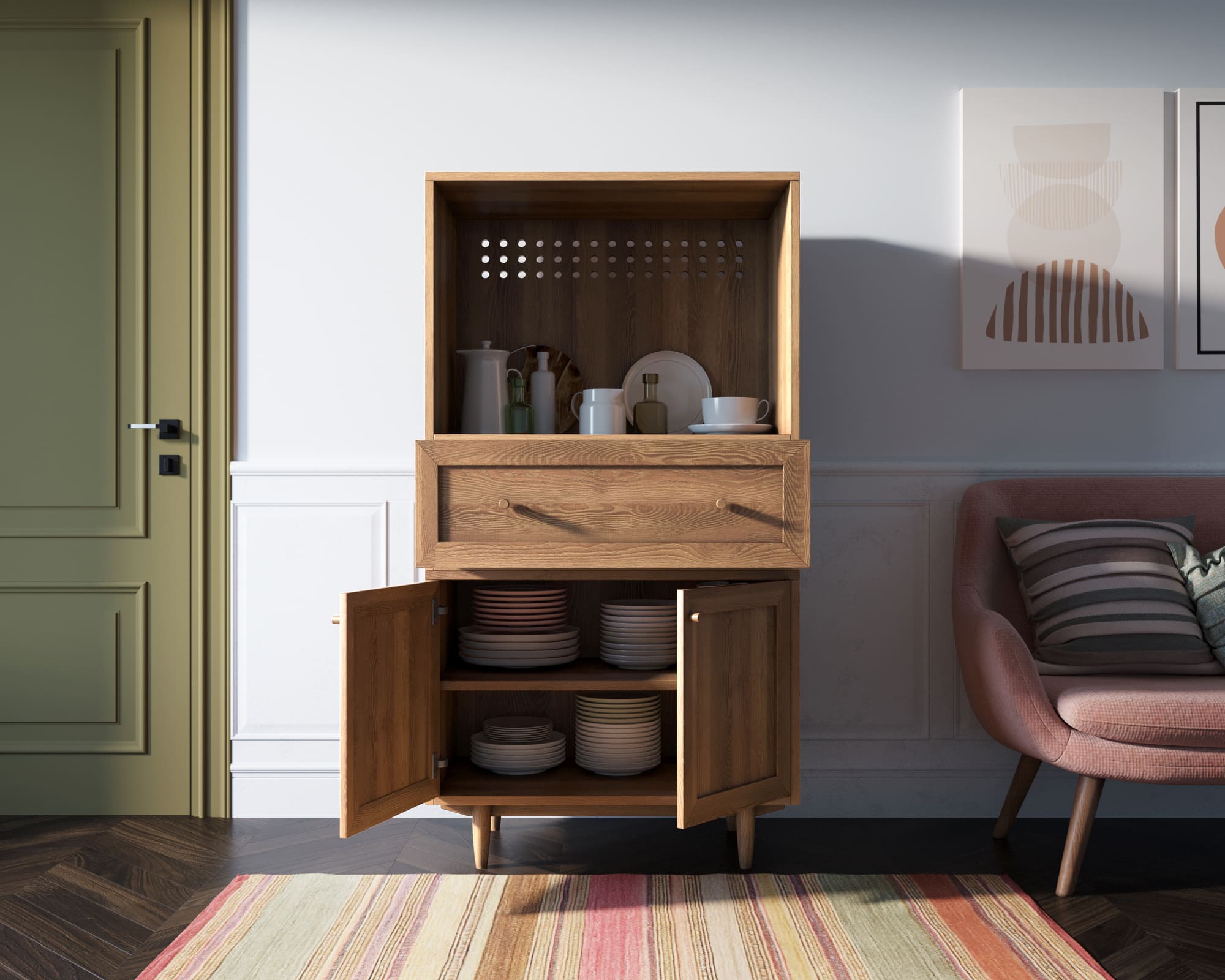 Шкаф 1 ящик комби "Smart" module 01-04