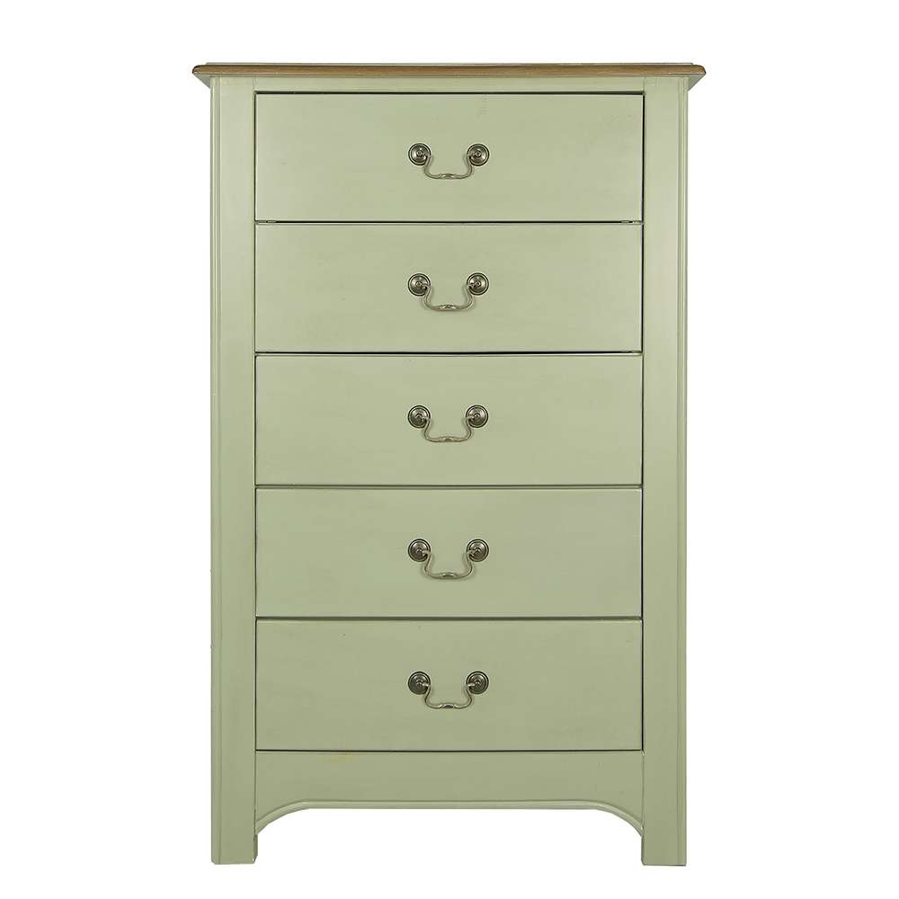 Комод массив дерева "Olivia" высокий на 5 ящиков арт GA3005