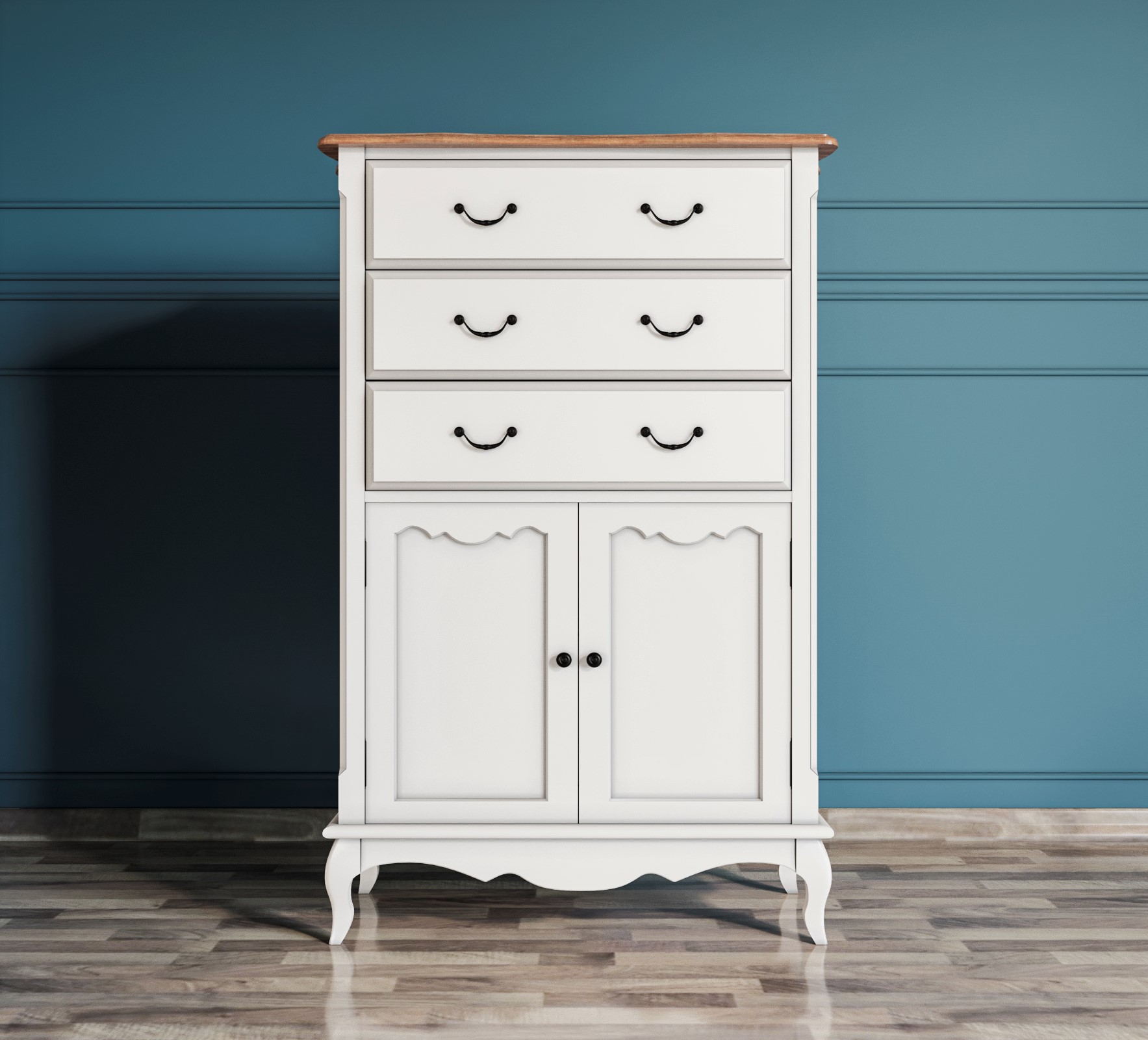 Комод мдф Leontina три ящика две дверки