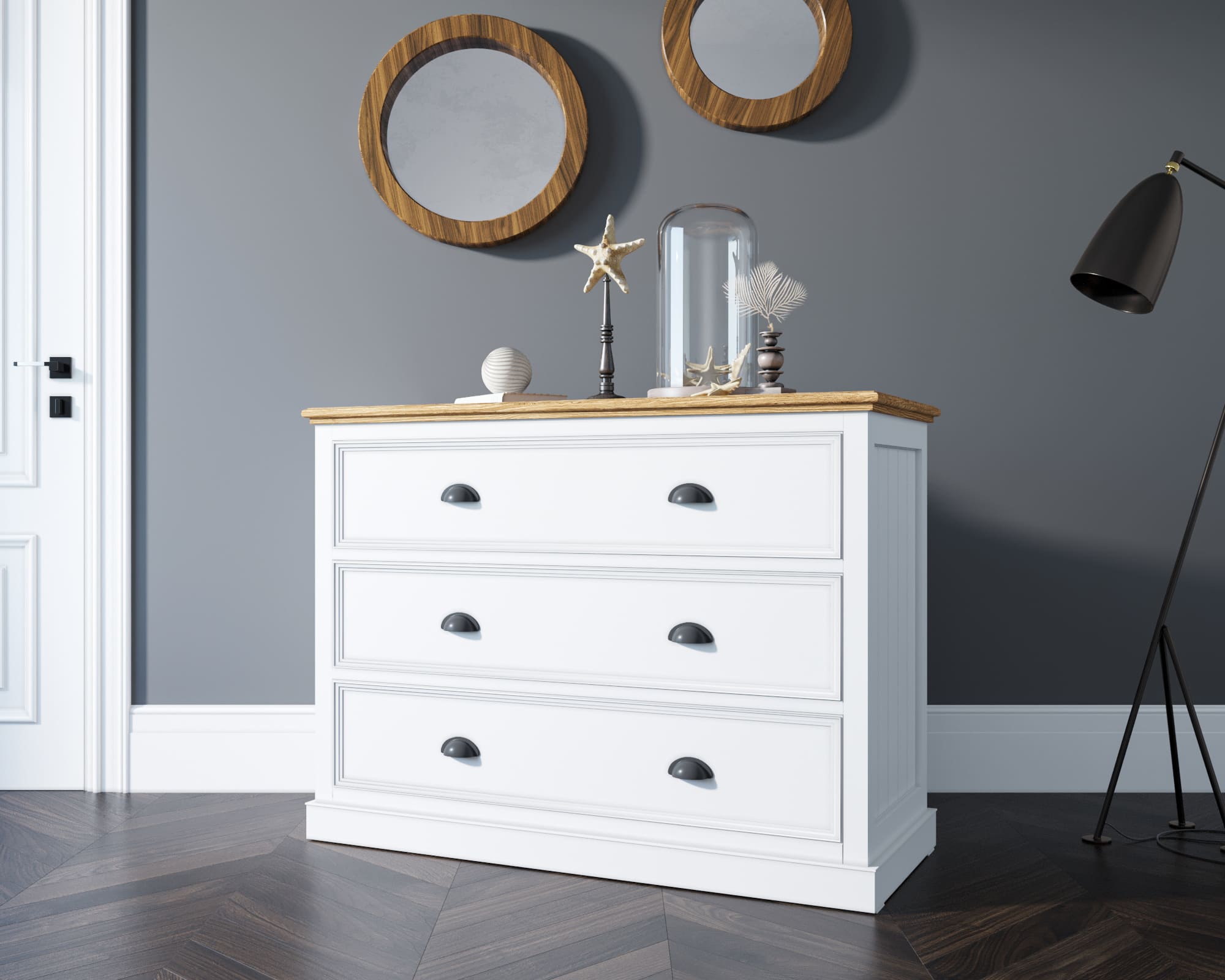 Комод из дерева "Palermo" с тремя ящиками