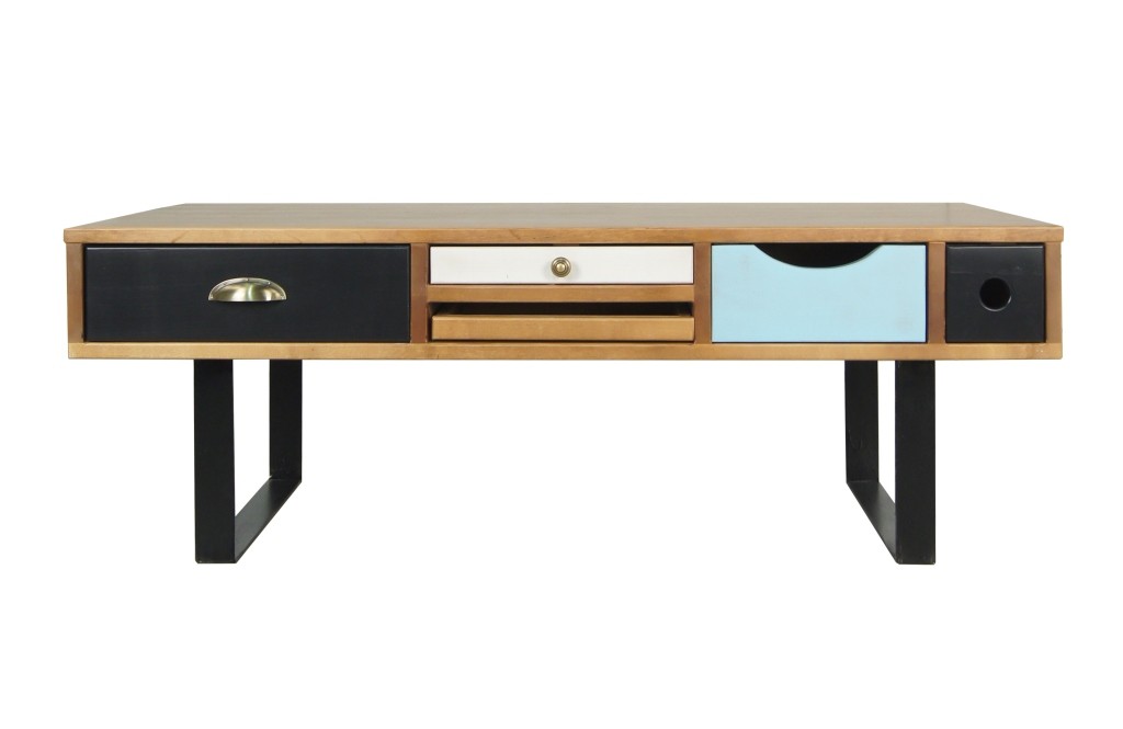 Стол журнальный с ящиками «Aquarelle Birch"