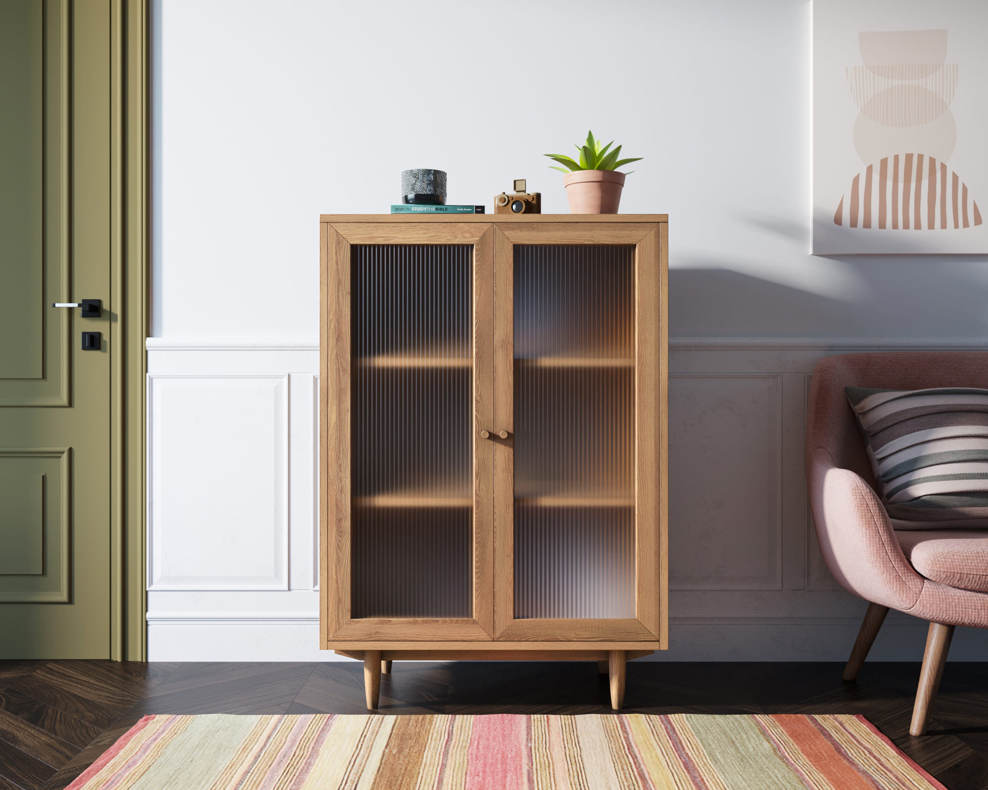 Шкаф с 3 полками и дверками средний "Smart" module 03