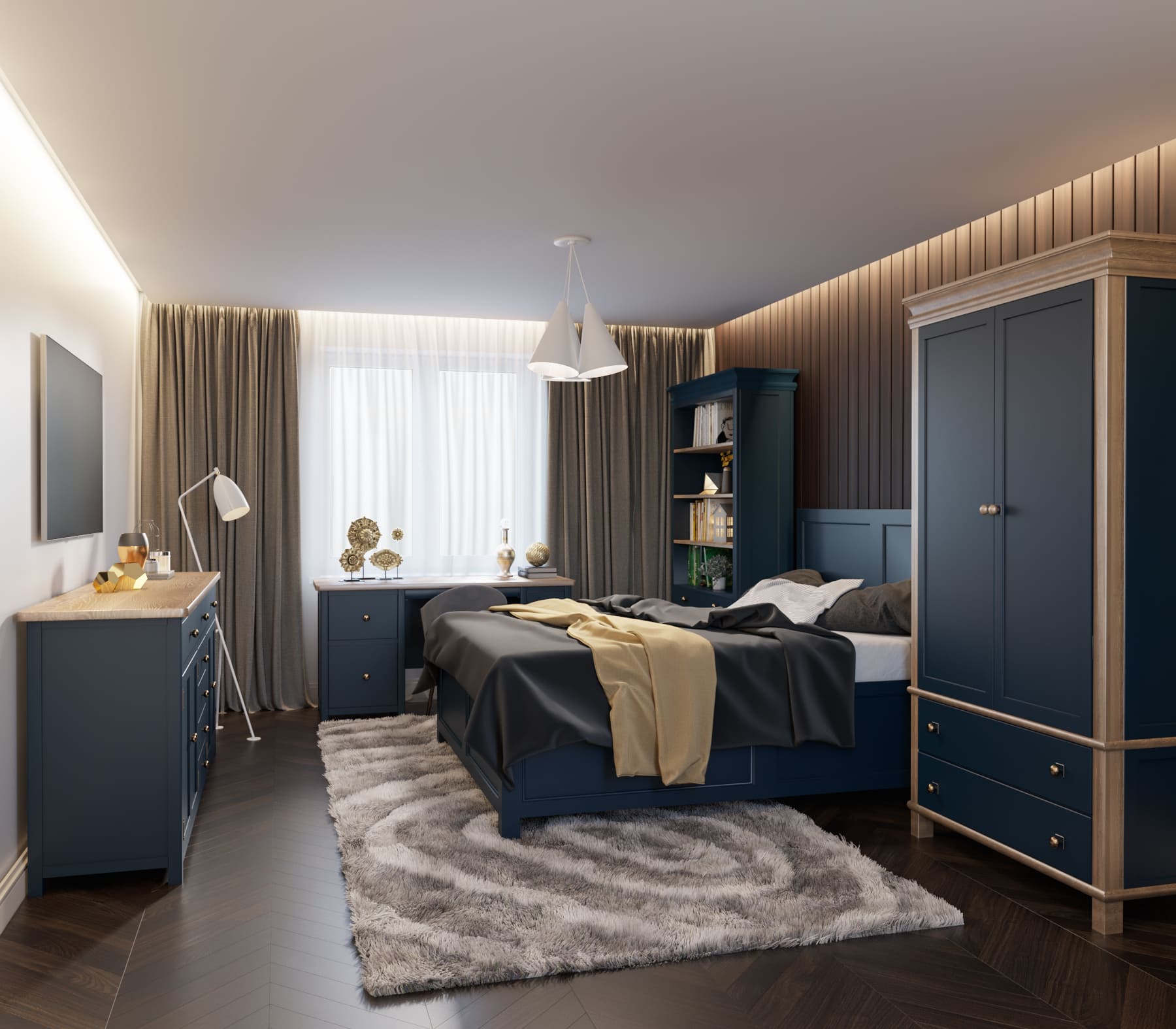 Кровать односпальная массив «Jules Verne» 900х1900