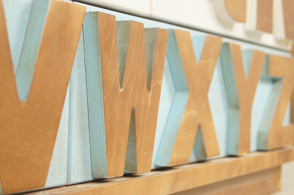 Комод массив "Alphabeto Birch" на 10 ящиков арт AL-01/1ETG/4