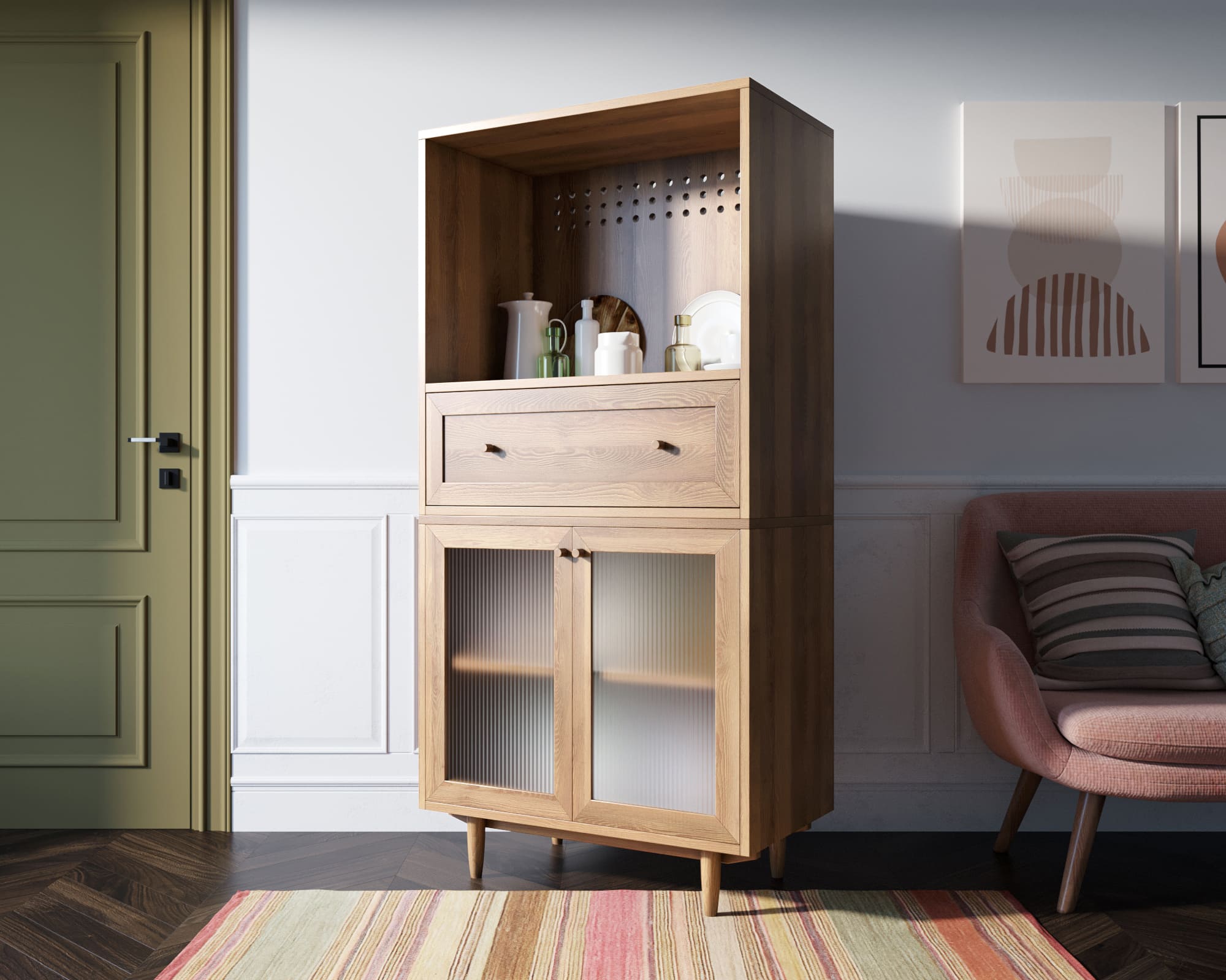 Шкаф комби массив с ящиком "Smart" module 01-02