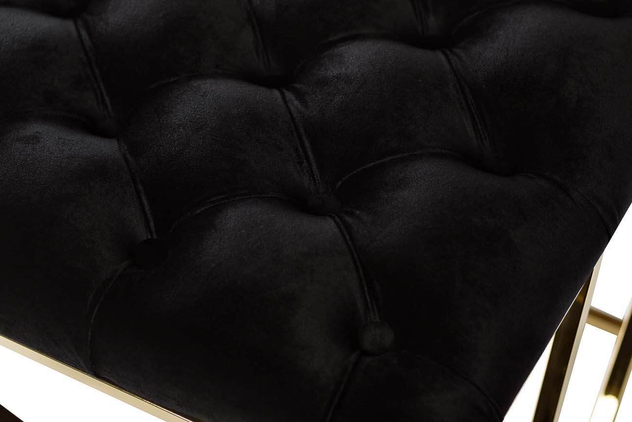 GY-BEN7835GOLD-BL Банкетка велюр черный/золото