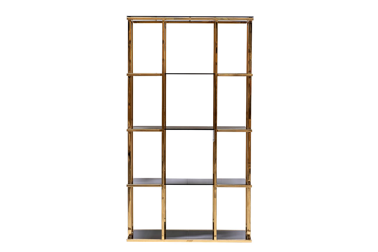 46AS-SH1537-GOLD Стеллаж золотистый/темн.ст.