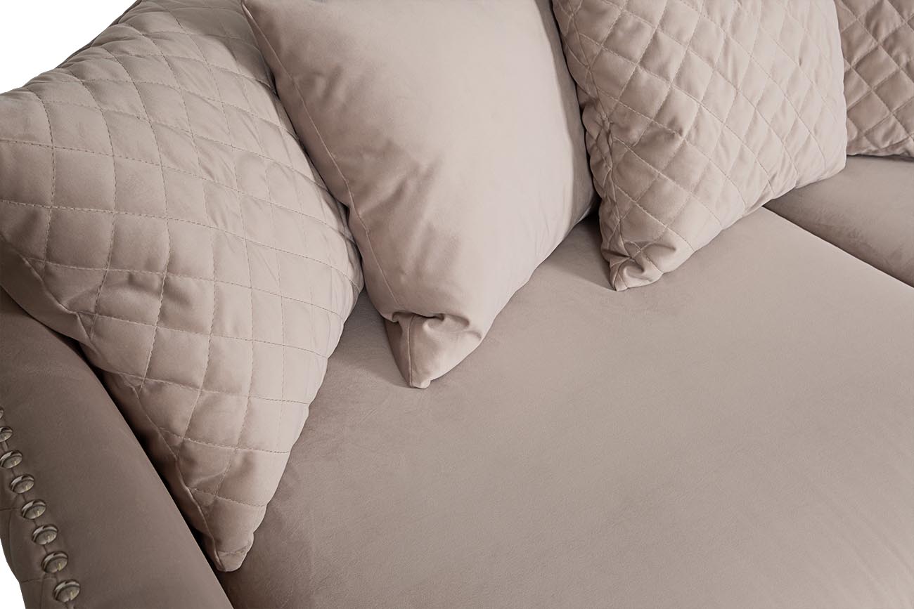 Диван Sorrento 250 трехместный, велюр крем-брюле Bel42