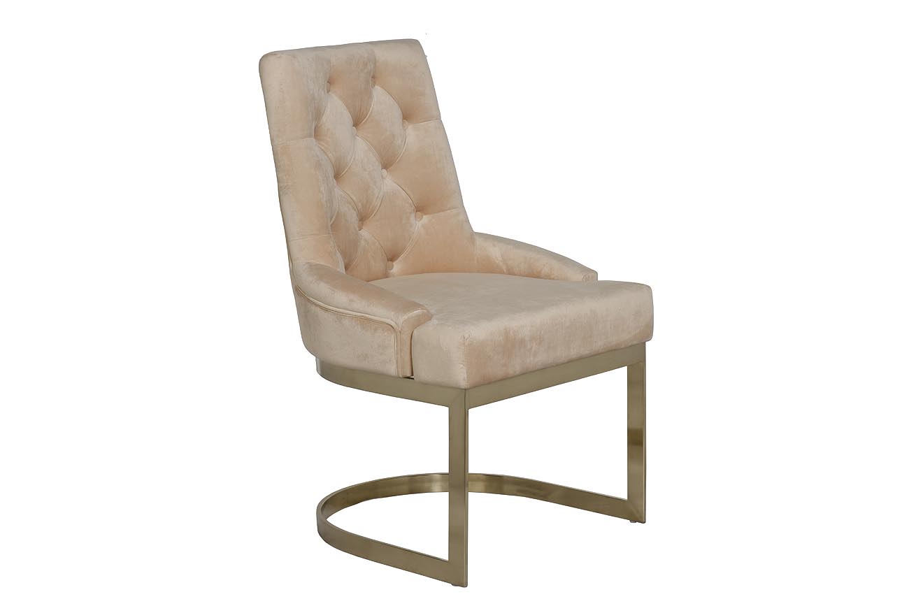 76AR-6210GOLD-BG Стул велюр бежевый/матовое золото