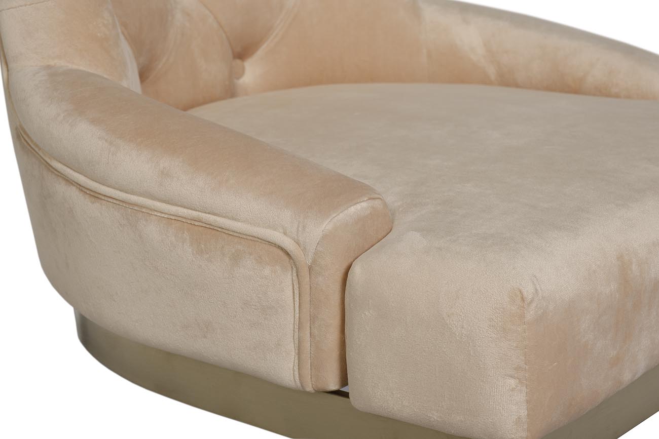 76AR-6210GOLD-BG Стул велюр бежевый/матовое золото