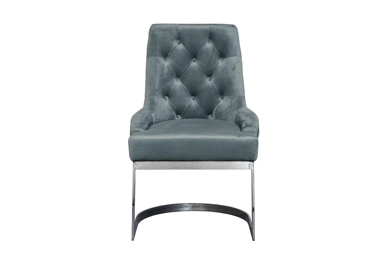 76AR-6210-MT Стул велюр мятный/темный хром