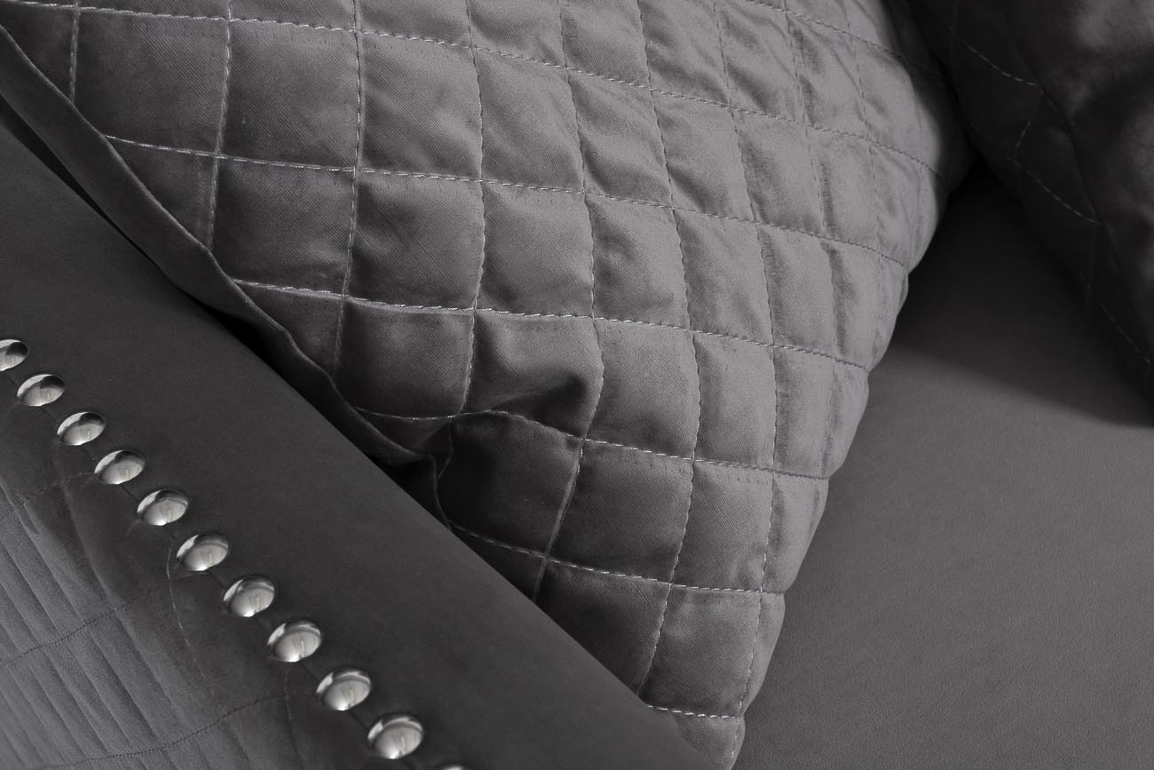 Диван Sorrento 230M трехместный раскладной, велюр серый Н-Йорк112