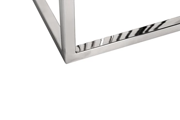 13RXET8083M-SILVER Стол журнальный стекло черн/серебро 