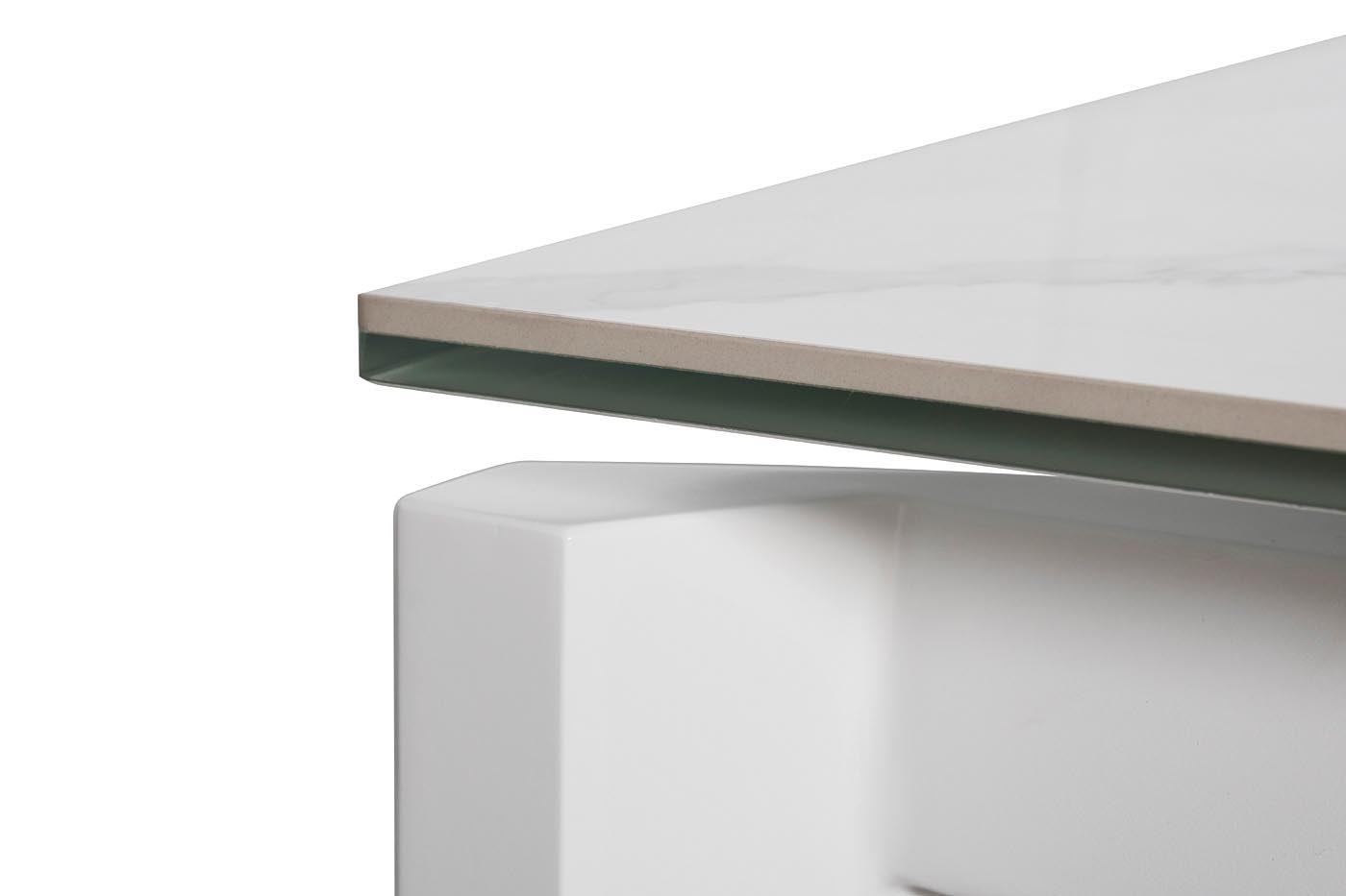 83MC-1948DT WH Стол обеденный раскл.керам.бел.