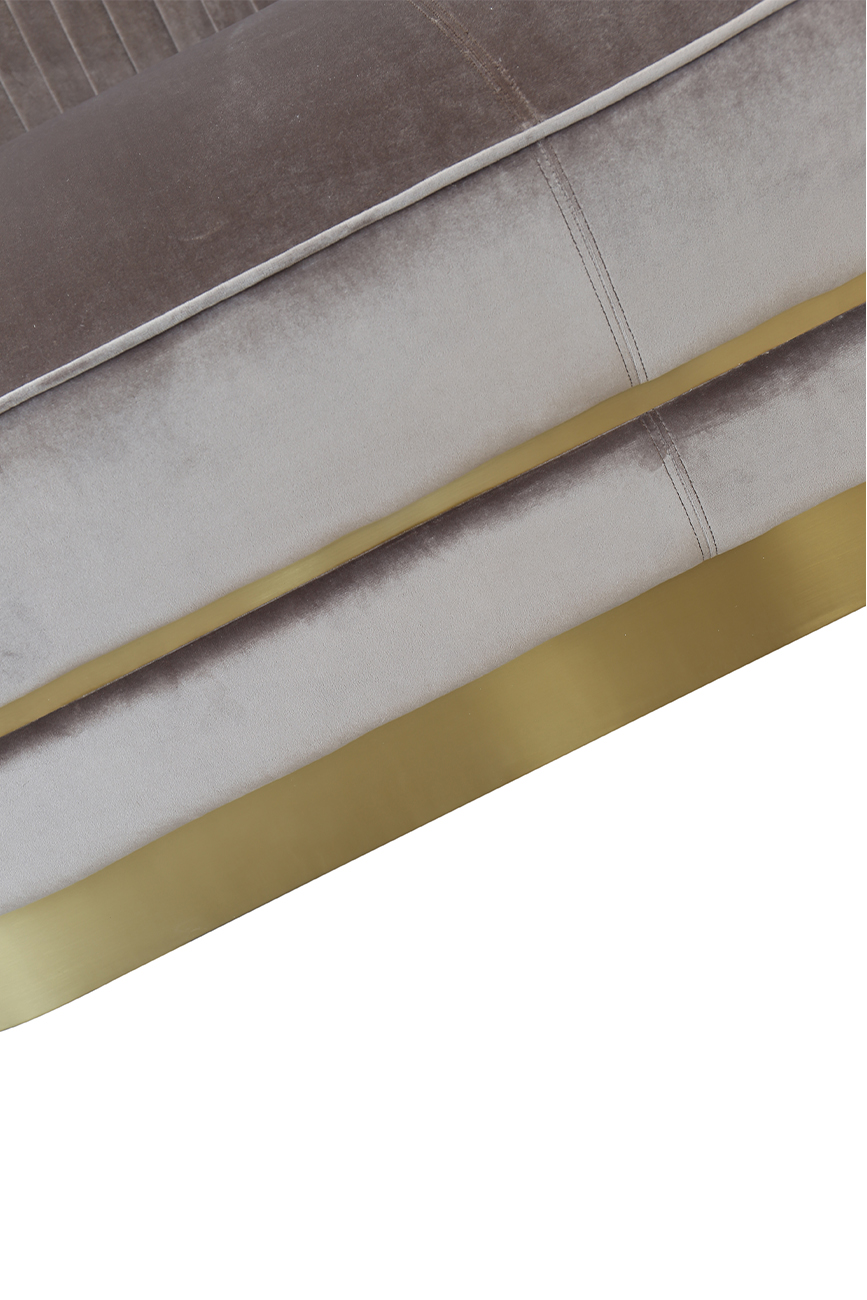 87YY-1890-2 BRN Диван двухместный, велюр серо-коричневый