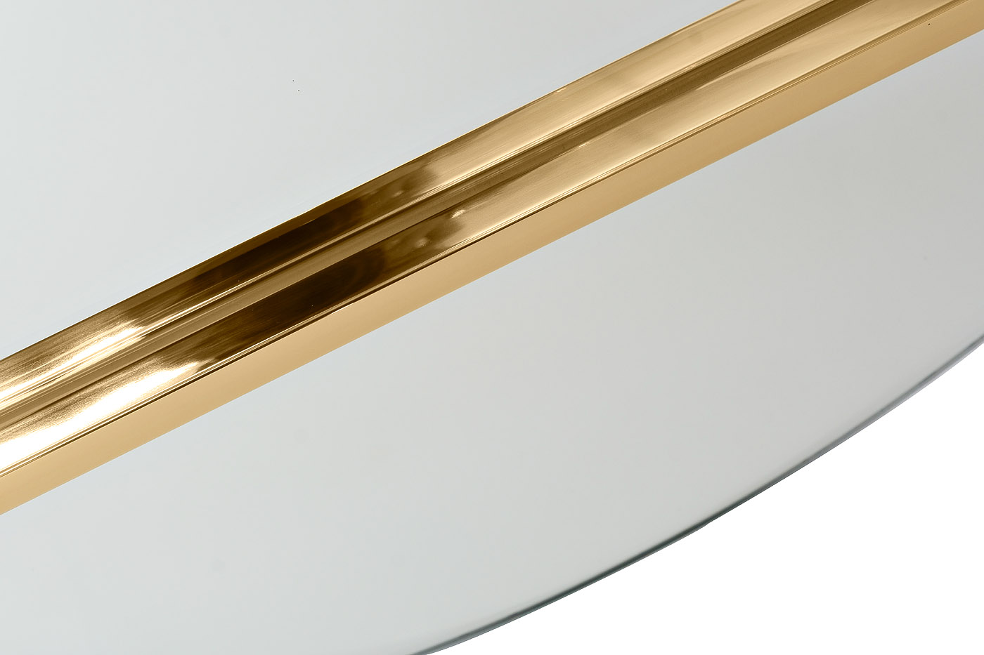 KFG096 Зеркало круглое с металлическими вставками золото