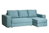 Диван Bergamo трехместный раскладной, угловой правый, велюр бирюзовый Vel43