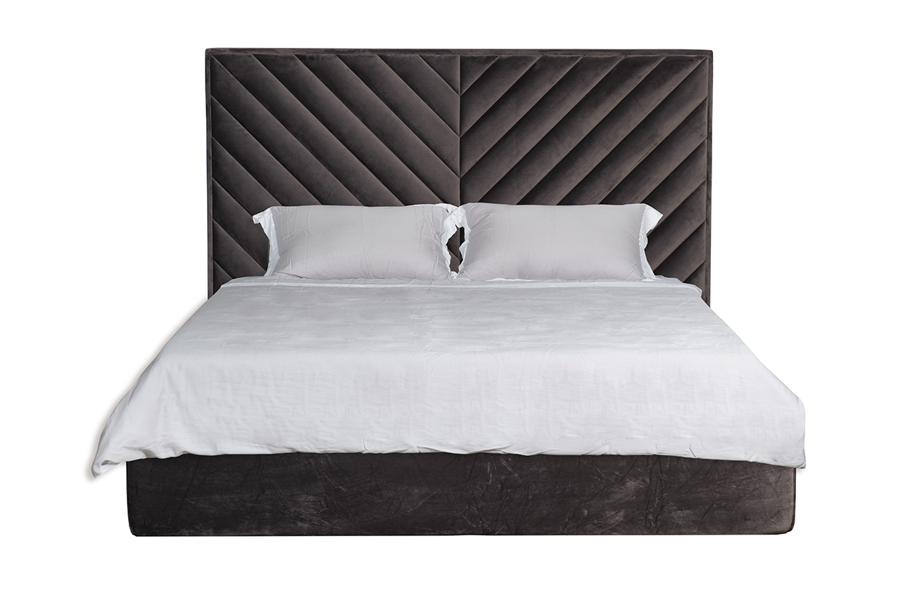 Кровать Milano Basic c подъем.мех.велюр серый Riv96