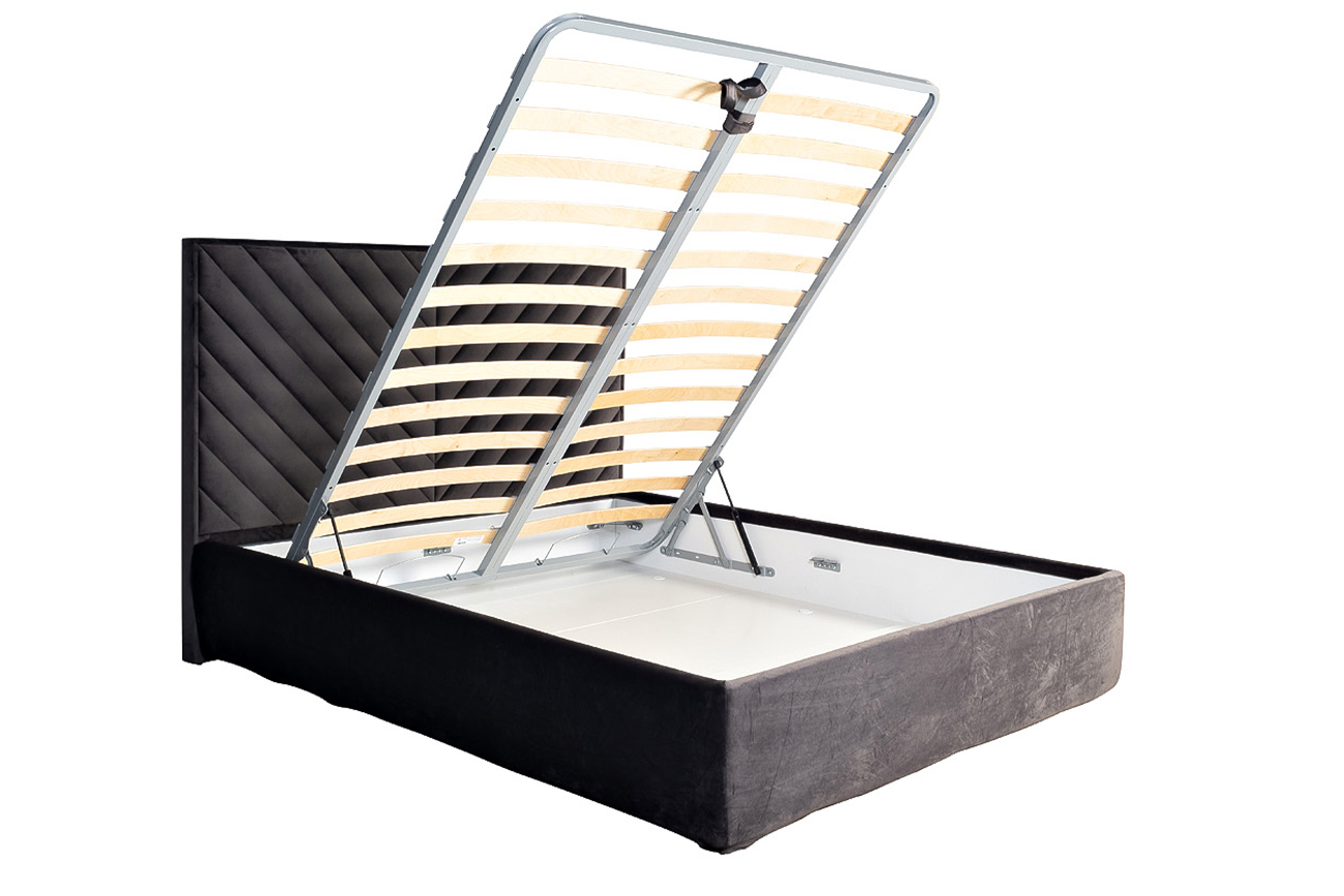 Кровать Milano Basic c подъем.мех.велюр серый Riv96