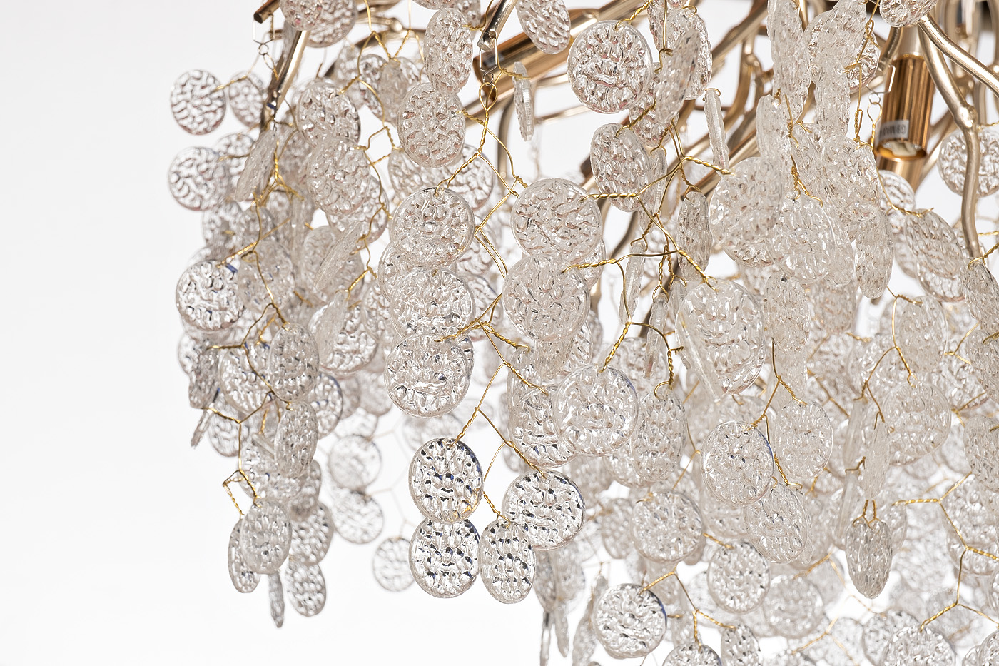 86-9018/1000 Люстра Tenera круглая шампань d100*h40см