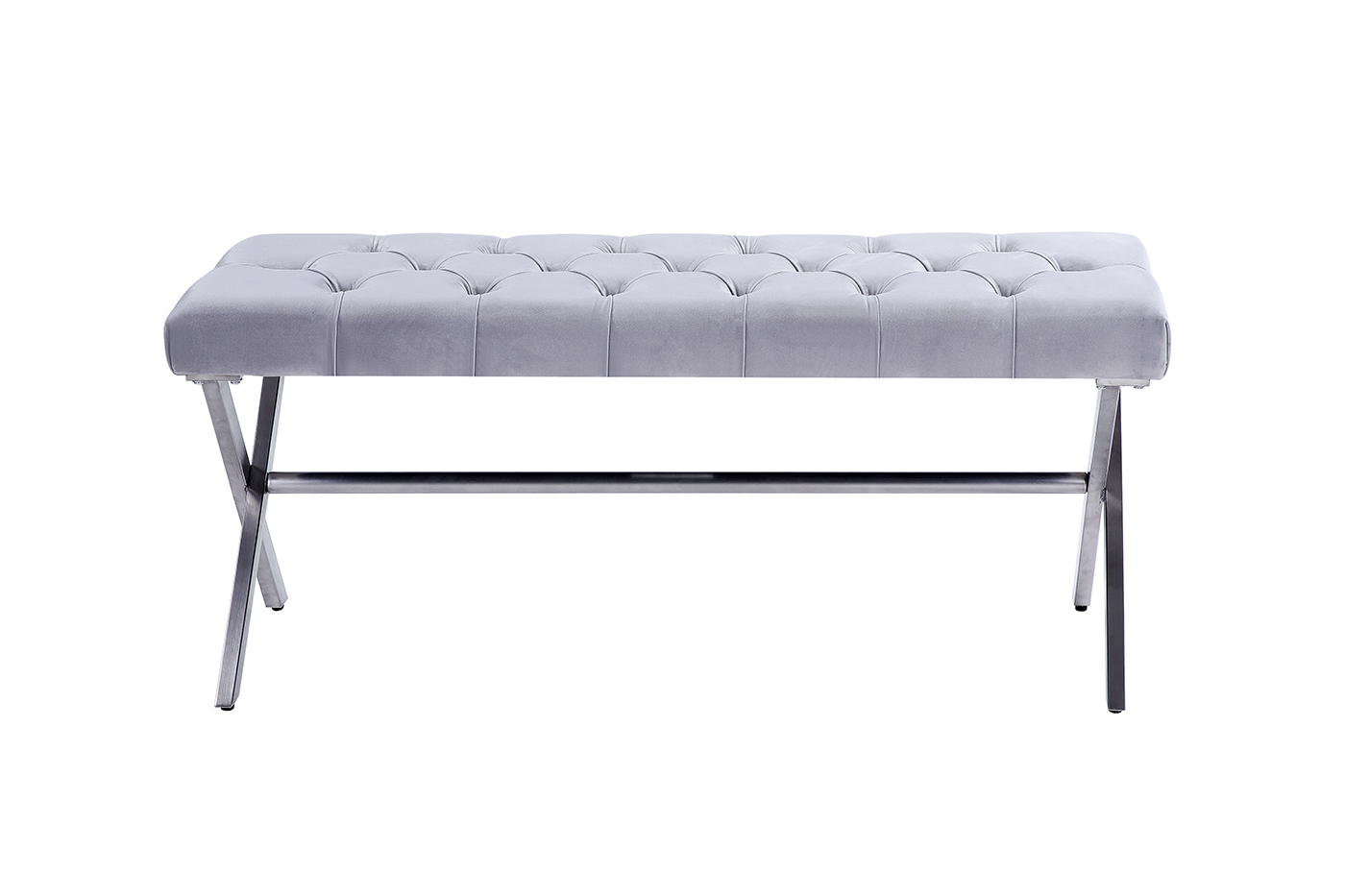 N-2133BANK-SER Банкетка велюр серый