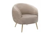 48MY-2582 BEG GO Кресло, велюр бежевый, металлические ножки