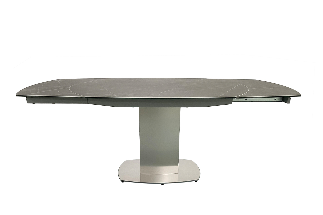 83MC-STOL-653 SER Стол обед. расклад. керам. серый