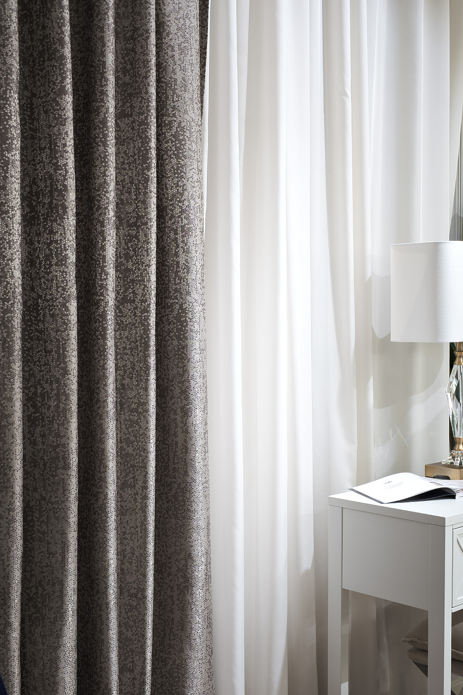 121GD-TEL07-PORT SER Портьера BARI серебряная