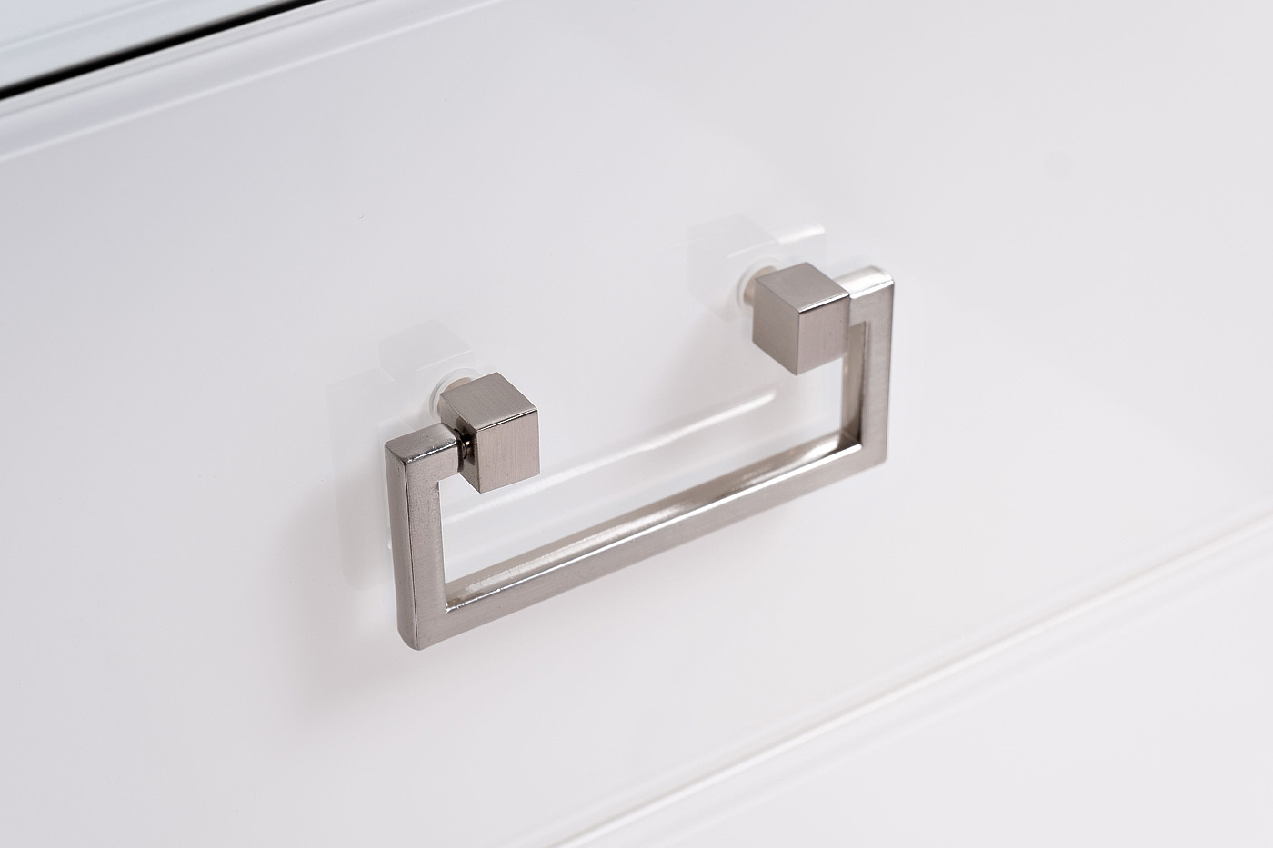 KFG085-NI Тумба 2 ящика белая/хром