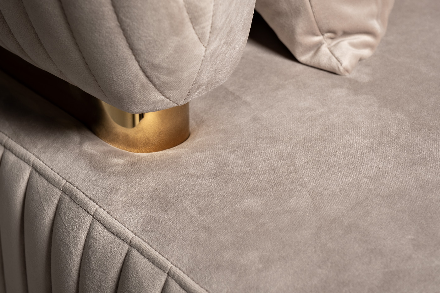 102AN-DIV-1303-SER Диван Glarus трехместный, велюр серый