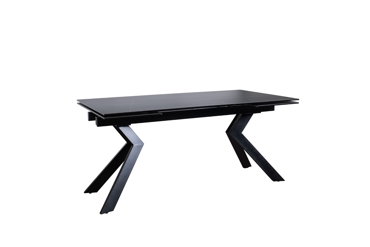 83MC-STOL-1756 BL Стол обед. расклад. керам. черный